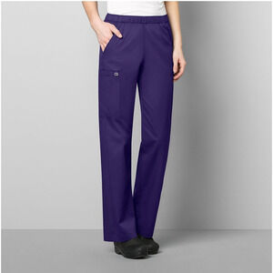 Wonderwink Size XS Wonderwork Elastic Straight Leg Cargo Scrub Pants Purple 501